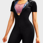 SheCurve Women's Full Body Slimming Sauna Suit Shapewear - Zipper Closure, Sweat Enhancing
