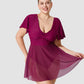 Elegant Ruffle Plus Size Swimdress: Full Coverage, Comfortable Beachwear for All