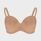 Comfortable Molded Cup Underwire Bra with Removable Straps for Versatile Support