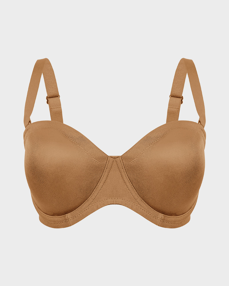 SheCurve Ultimate Comfort Push Up Unlined Bra with Removable Straps