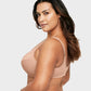 Chic Front-Closure Underwire Lace Print Bra for Effortless Plus Size Comfort