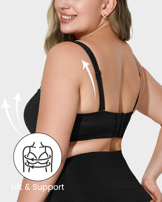 SheCurve Ultimate Comfort Push Up Unlined Bra with Removable Straps