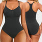 Women's Seamless Tummy Control Racerback Bodysuit Shaper for Comfortable Sculpting