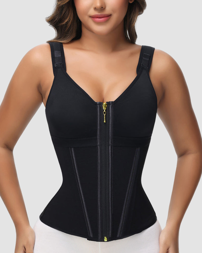 Ultimate Double-Layer Tummy Control Waist Shaper Girdle with Built-in Bra