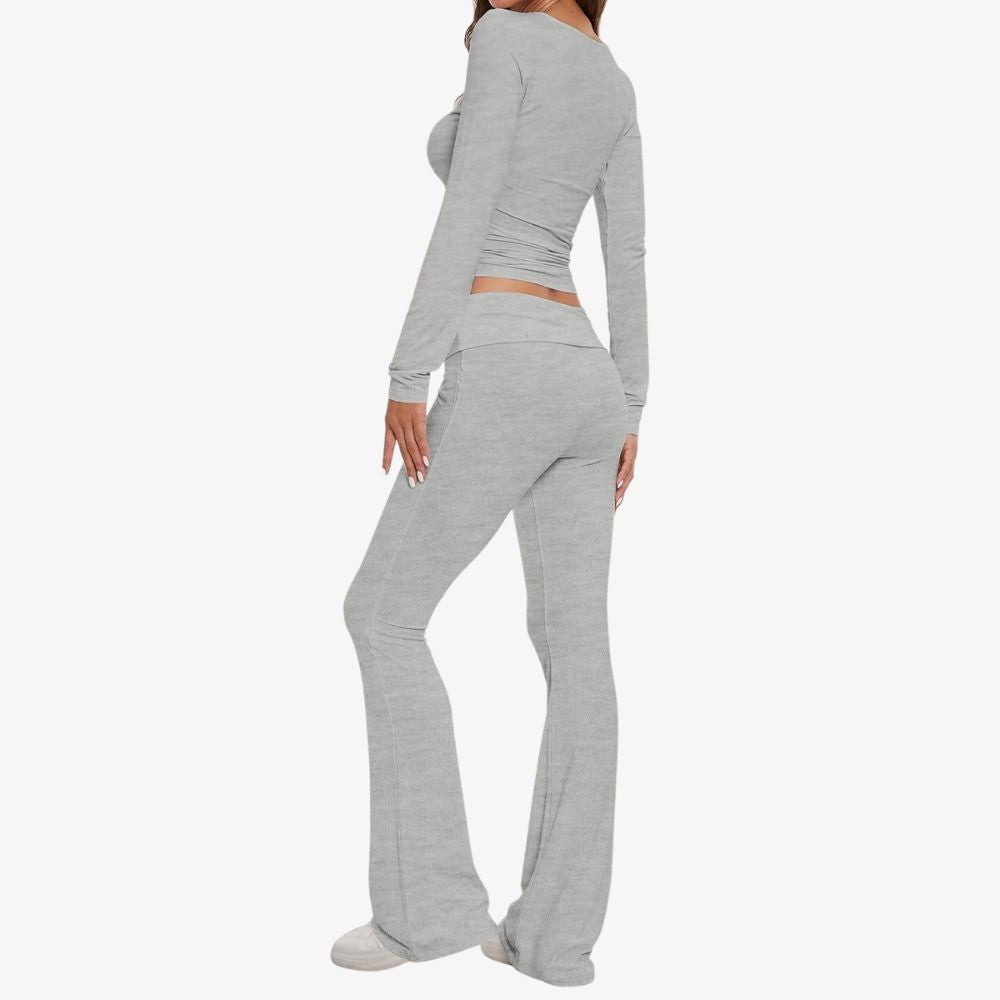 Soft Cotton Jersey Long Sleeve Lounge Set for Women, Ultimate Comfort