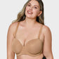 Comfortable Molded Cup Underwire Bra with Removable Straps for Versatile Support