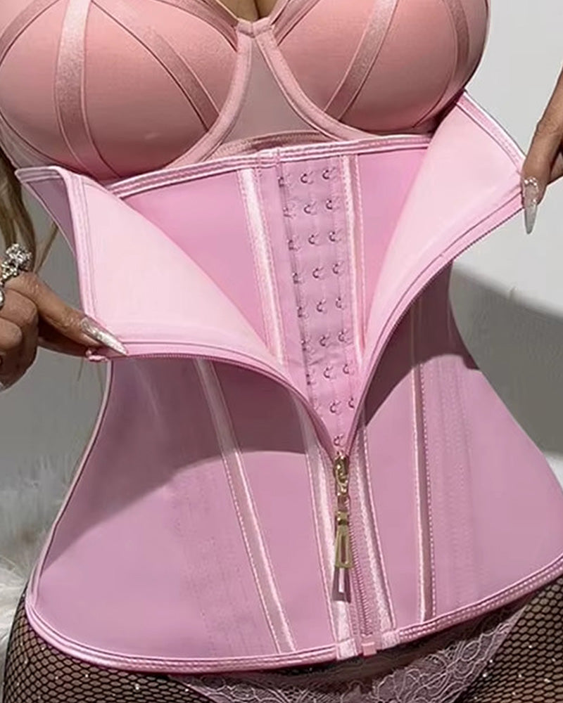 Adjustable High Compression Waist Trainer for Women: Tummy Control Body Shaper Corset
