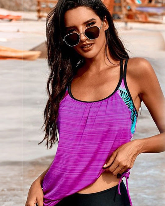 Chic Solid Color Two-Piece Bikini Swimsuit: Comfortable, Quick-Dry, Flattering Fit