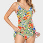Stylish Plus Size Tummy Control One-Piece Swimsuit for Women, Slimming Fit