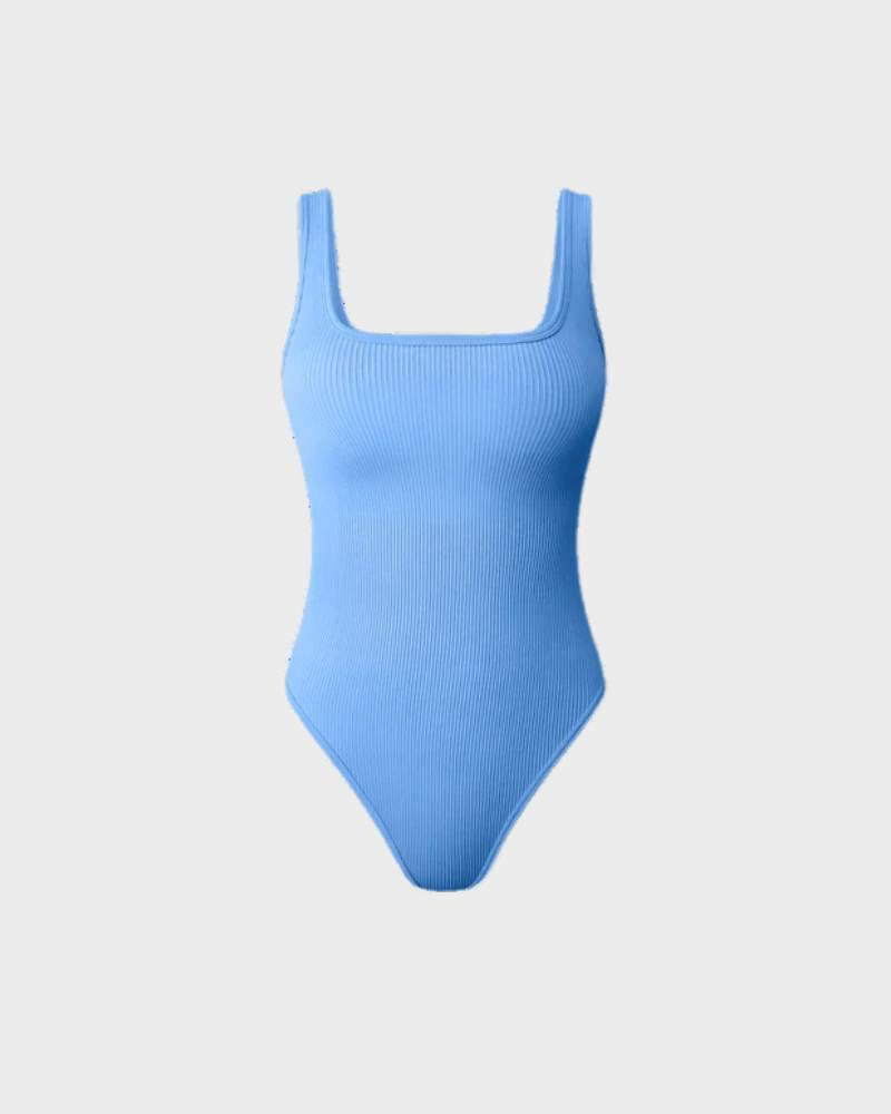 Comfortable Seamless Wide Strap Backless Thong Bodysuit for Body Sculpting
