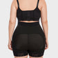 Boned High Waist Tummy Control Shaping Shorts with Zipper & Hooks
