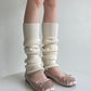 Cozy Ribbed Knit Leg Warmers for Women, Stylish Winter Warmth Accessory