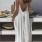 Chic Backless Cami Dress for Women - Solid Color, Flowy Maxi Style