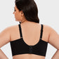 Elegant Leaf Lace Full Coverage Unlined Push-Up Bra for Enhanced Shape