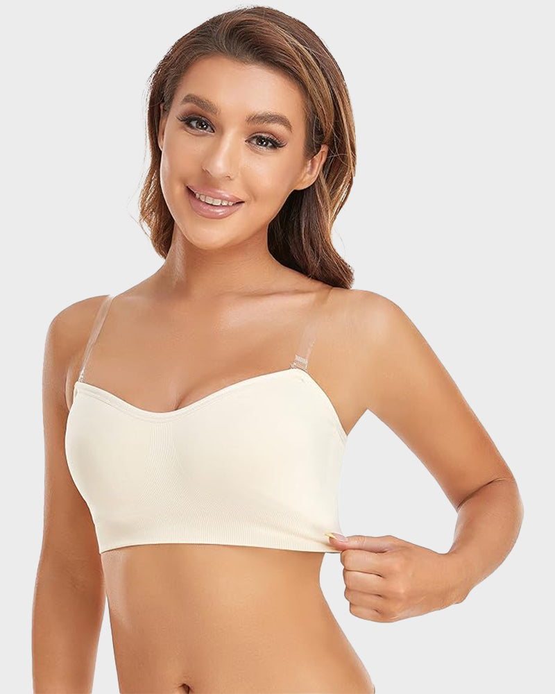 Ultimate Comfort Non-Slip Bandeau Bra: Seamless, Wireless, Strapless Support