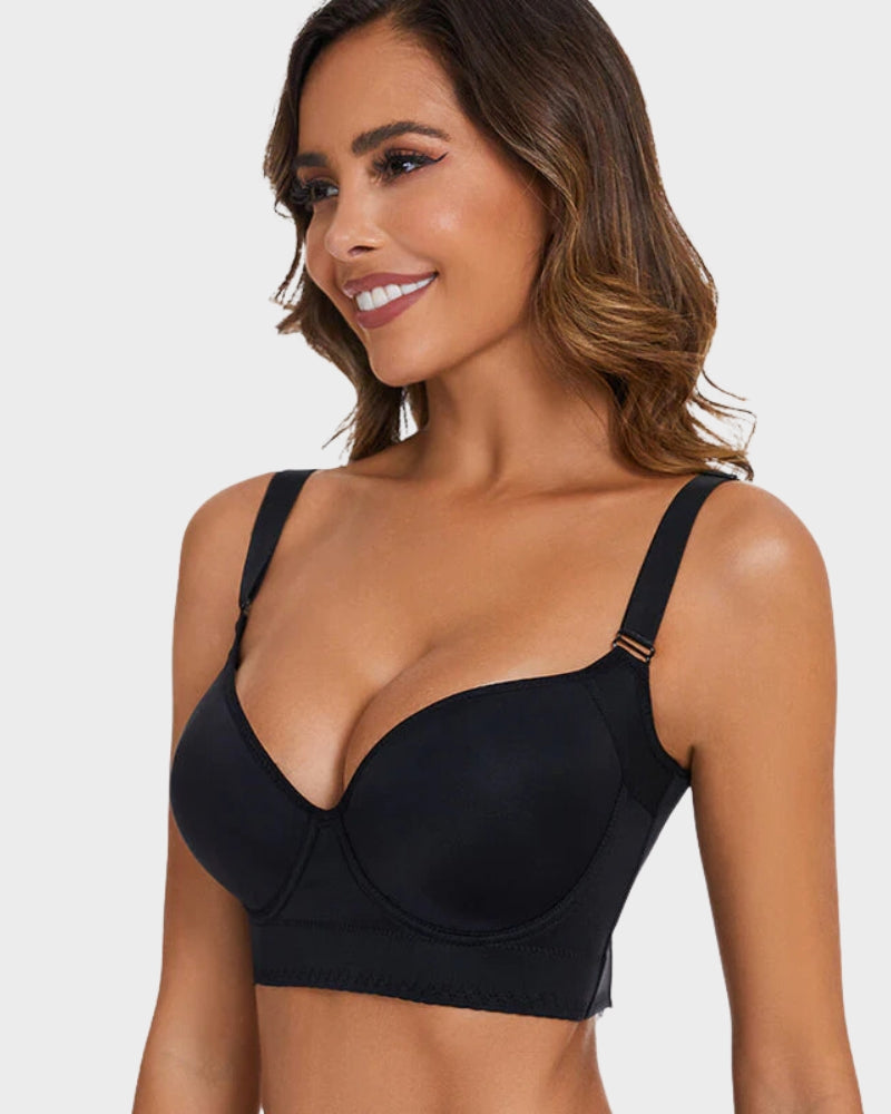 SheCurve® Ultimate Comfort Push-Up Back Smoothing Bra 2-Pack - Seamless Wireless Support