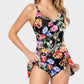 Stylish Plus Size Tummy Control One-Piece Swimsuit for Women, Slimming Fit