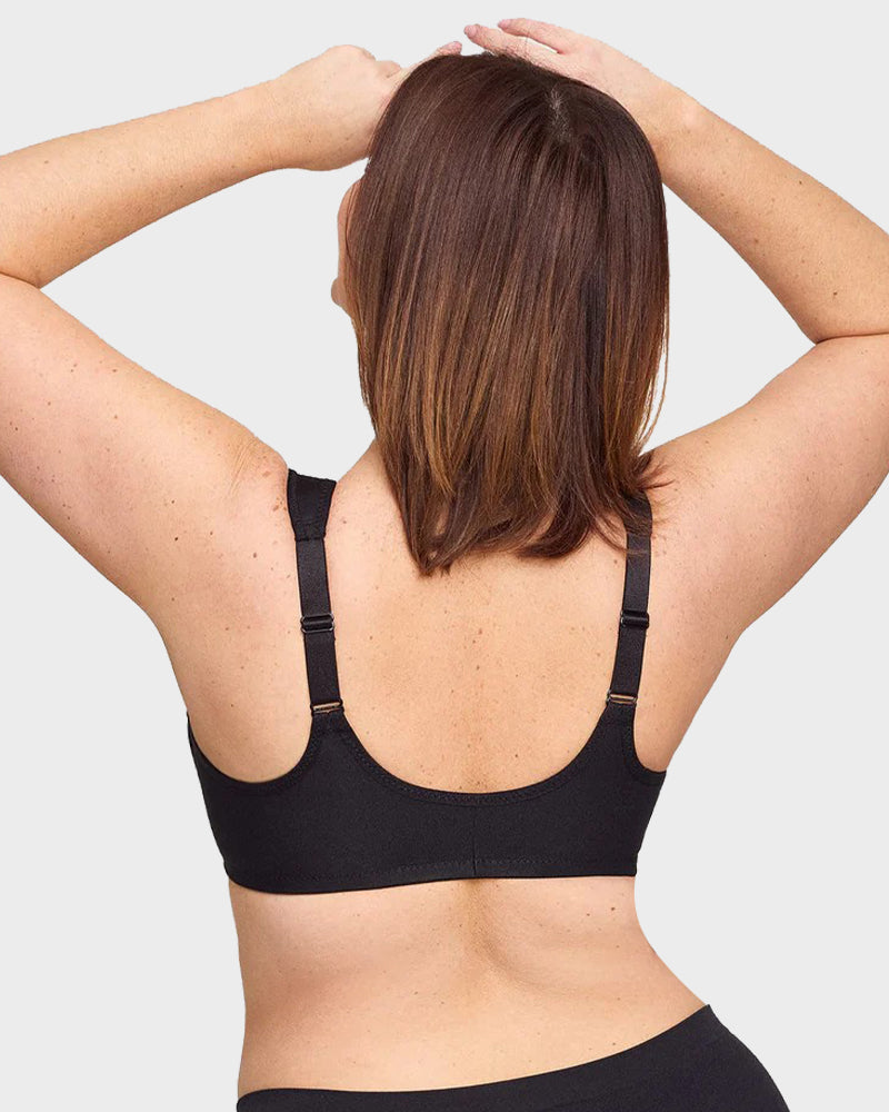 Chic Front-Closure Underwire Lace Print Bra for Effortless Plus Size Comfort