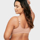Chic Front-Closure Underwire Lace Print Bra for Effortless Plus Size Comfort