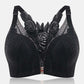 Elegant Rose Embroidered Front Closure Bra for Seamless Comfort and Easy Wear