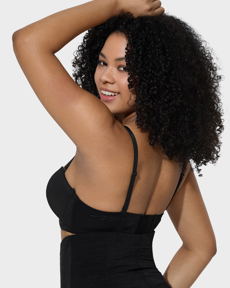 Comfortable Molded Cup Underwire Bra with Removable Straps for Versatile Support