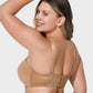 Comfortable Molded Cup Underwire Bra with Removable Straps for Versatile Support