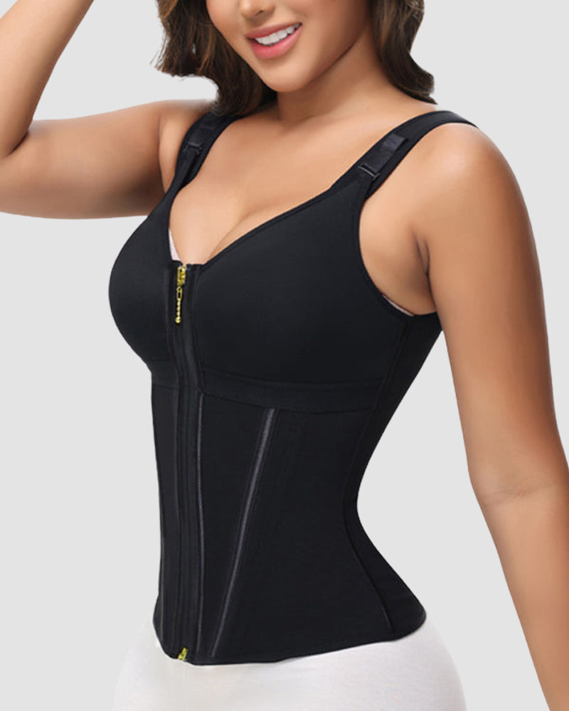 Ultimate Double-Layer Tummy Control Waist Shaper Girdle with Built-in Bra