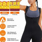 Women's Zip-Up Sauna Shapewear Bodysuit for Enhanced Sweat & Slimming