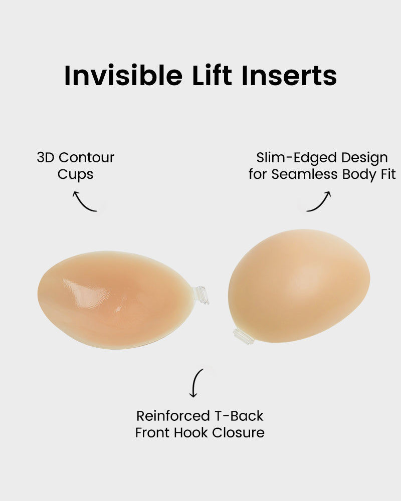 Invisible Silicone Adhesive Front Closure Sticky Bra for Backless Strapless Outfits