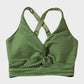 Textured Knot-Front High-Waisted Bikini Set