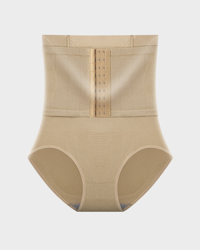 Comfortable Double-Layer High Waist Tummy Control Shaping Panty for Women