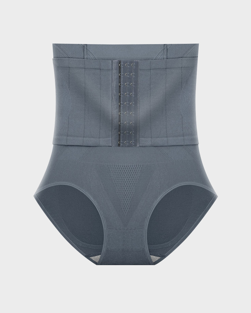 Comfortable Double-Layer High Waist Tummy Control Shaping Panty for Women