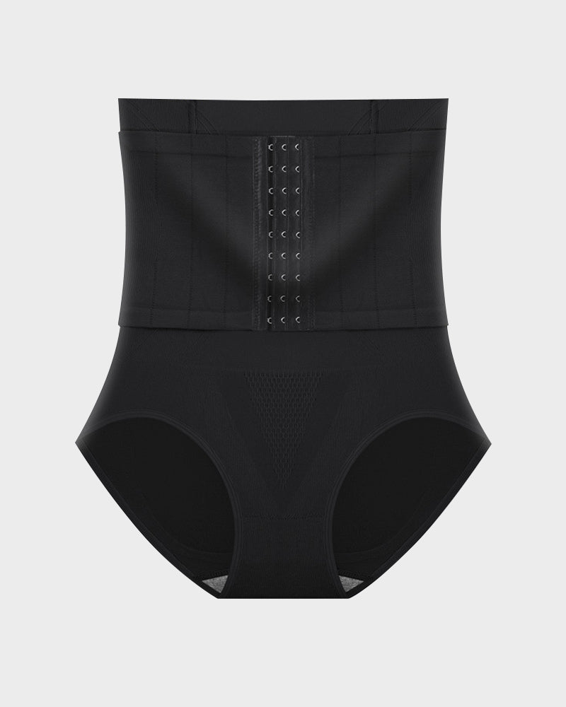 Comfortable Double-Layer High Waist Tummy Control Shaping Panty for Women
