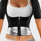 Women's Performance Sweat-Wicking Zip-Up Top - Torso Support, Short Sleeve