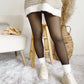 Cozy Translucent Fleece Lined Tights: Warm, Shaping, Skin-Tone Winter Hosiery
