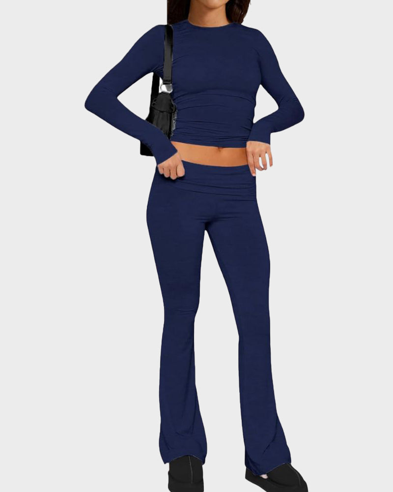 Soft Cotton Jersey Long Sleeve Lounge Set for Women, Ultimate Comfort