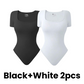 SheCurve® Seamless Square Neck Short Sleeve Snatching Bodysuit: Body-Hugging Shapewear