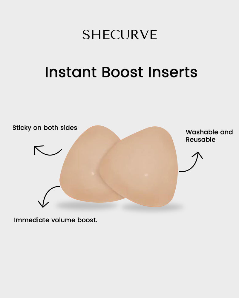 Invisible Reusable Sticky Breast Lift Inserts for Instant 2-Cup Boost