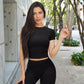 Women's Ultra-Soft 2-Piece Stretch Lounge Set: Comfy Top & Flare Pants