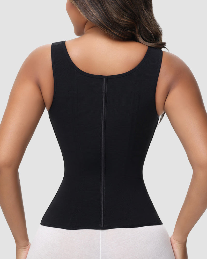 Ultimate Double-Layer Tummy Control Waist Shaper Girdle with Built-in Bra