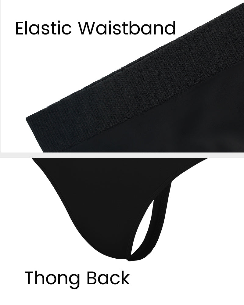 Invisible Seamless Comfort Thong Panties 2-Pack for Women Everyday Wear