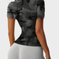 Women's High Elastic Sauna Sweat Shirt: Short Sleeve for Intense Workouts