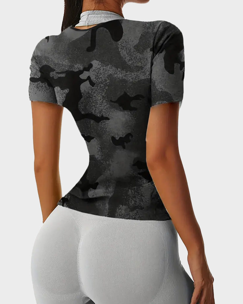 Women's High Elastic Sauna Sweat Shirt: Short Sleeve for Intense Workouts