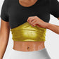 Women's High Elastic Sauna Sweat Shirt: Short Sleeve for Intense Workouts