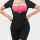 Women's Zip-Up Sweat-Inducing Fitness Bodysuit for Enhanced Bust & Waist Shaping