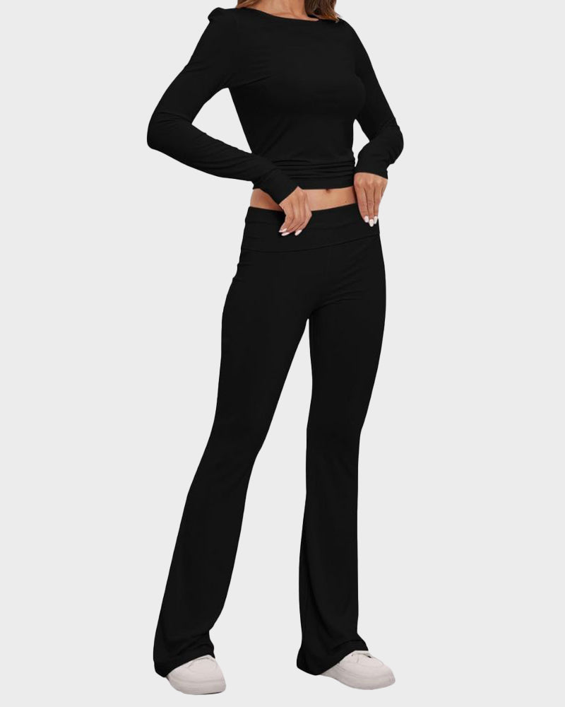 Soft Cotton Jersey Long Sleeve Lounge Set for Women, Ultimate Comfort
