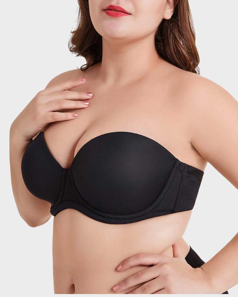 Versatile Underwire Bandeau Bra with Removable Straps for Seamless Support