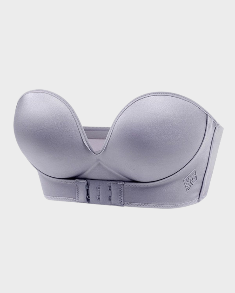 Invisible Strapless Push-Up Bra, Seamless Backless Design for Ultimate Lift