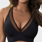 Mesh High Waisted Tummy Control Sarong Wraps Bikini Set