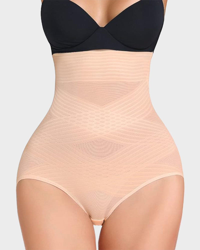 Women's High Waist Cross Design Slimming Hip Lift Body Shaper Shorts